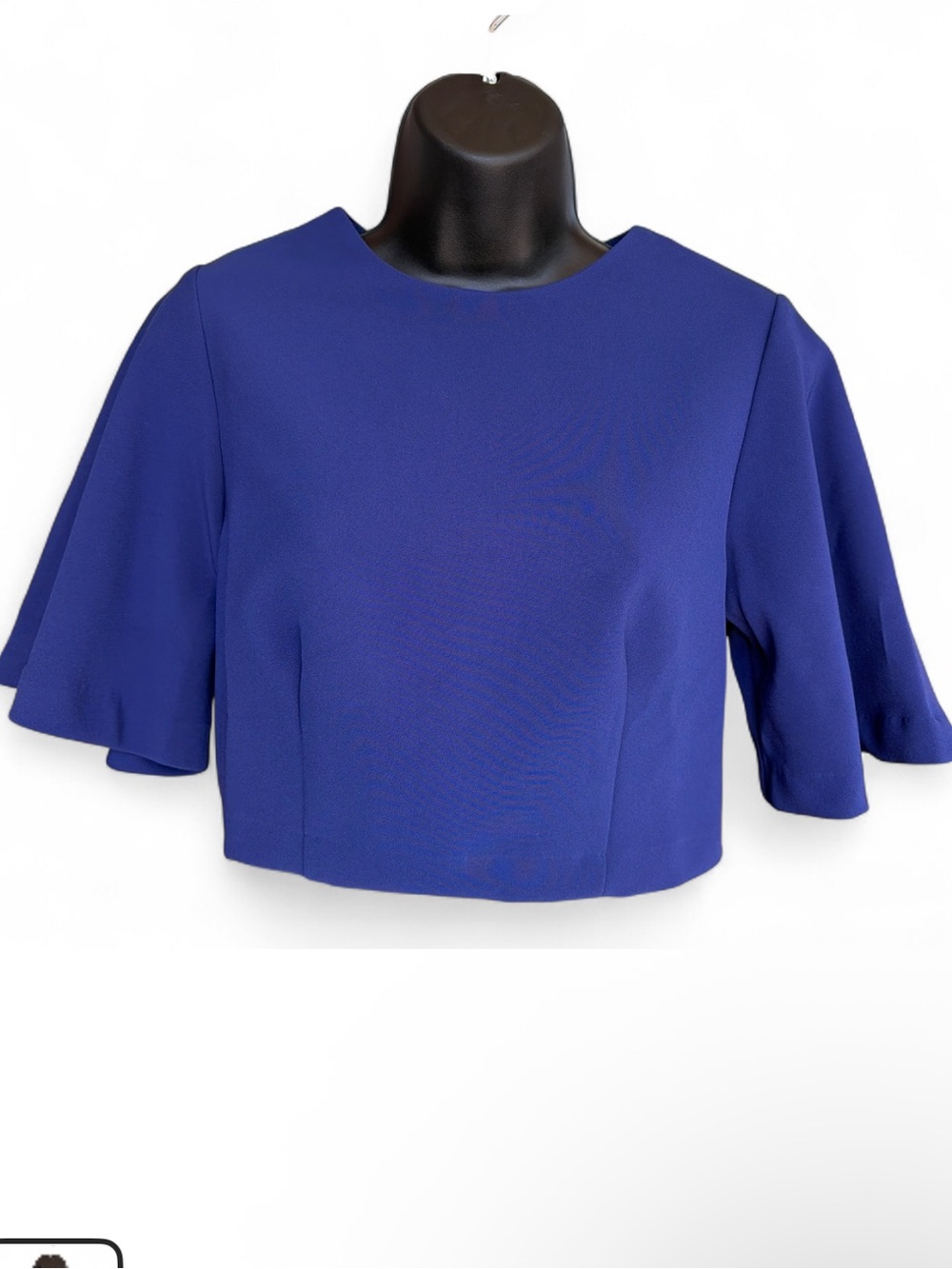 Brand New Blue Short-Sleeve Cropped Women's Top